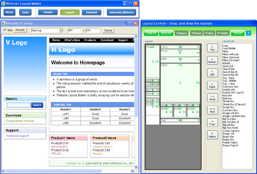 Website Layout Maker screen shot